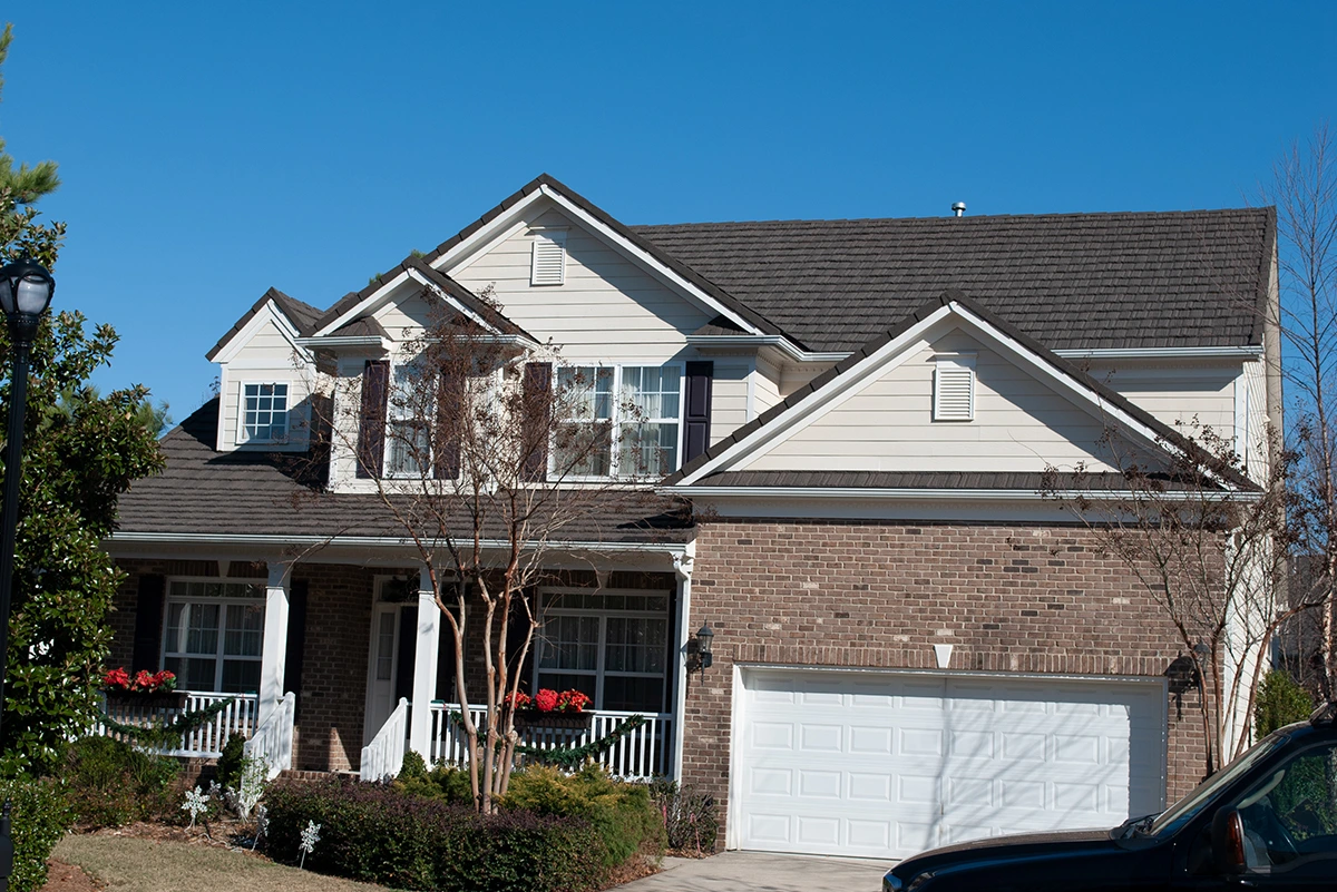 A home with a new shingle roof