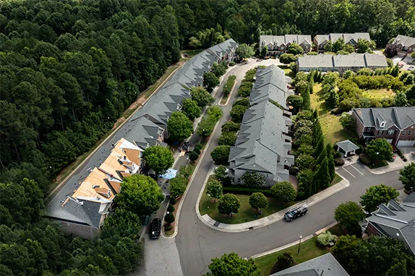 Weston multi-family roofing project